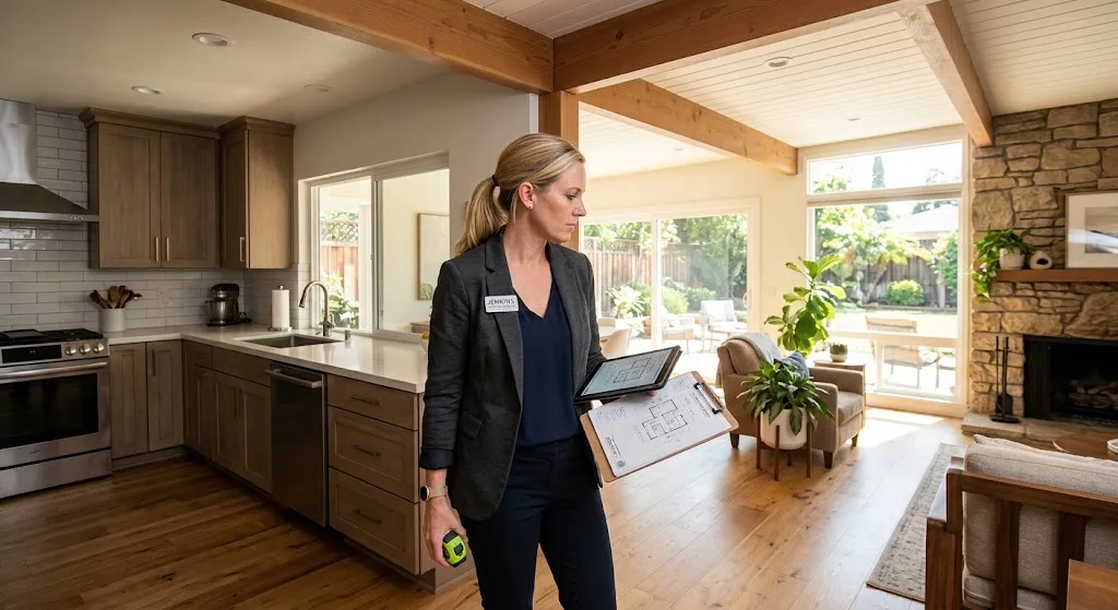 Whole home remodeling professional evaluating a Costa Mesa home